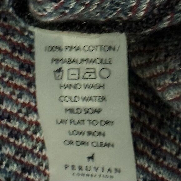 Striking Peruvian Connection long Button Front Cardigan Duster XS pima cotton - Picture 4 of 4